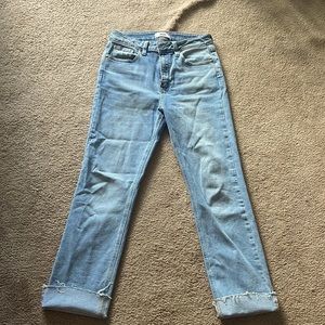 light washed straight leg with no holes! from local boutique